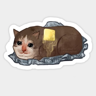 I Am Potato sad cat Sticker
